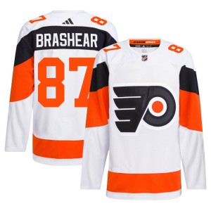 Donald Brashear Men's Adidas Philadelphia Flyers Authentic White 2024 Stadium Series Primegreen Jersey