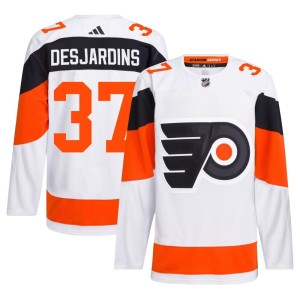 Eric Desjardins Men's Adidas Philadelphia Flyers Authentic White 2024 Stadium Series Primegreen Jersey