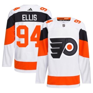 Ryan Ellis Men's Adidas Philadelphia Flyers Authentic White 2024 Stadium Series Primegreen Jersey