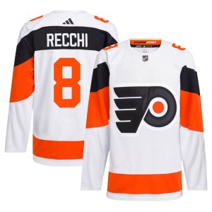 Mark Recchi Men's Adidas Philadelphia Flyers Authentic White 2024 Stadium Series Primegreen Jersey