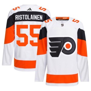 Rasmus Ristolainen Men's Adidas Philadelphia Flyers Authentic White 2024 Stadium Series Primegreen Jersey