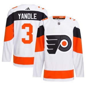 Keith Yandle Men's Adidas Philadelphia Flyers Authentic White 2024 Stadium Series Primegreen Jersey