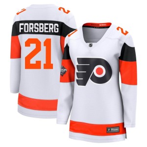 Peter Forsberg Women's Fanatics Branded Philadelphia Flyers Breakaway White 2024 Stadium Series Jersey