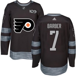 Bill Barber Youth Philadelphia Flyers Authentic Black 1917-2017 100th Anniversary Jersey