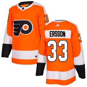 Samuel Ersson Men's Adidas Philadelphia Flyers Authentic Orange Home Jersey
