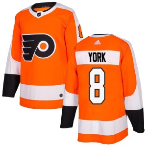 Cam York Men's Adidas Philadelphia Flyers Authentic Orange Home Jersey