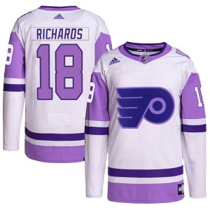Mike Richards Youth Adidas Philadelphia Flyers Authentic White/Purple Hockey Fights Cancer Primegreen Jersey
