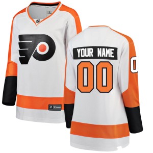 Custom Women's Fanatics Branded Philadelphia Flyers Breakaway White Custom Away Jersey