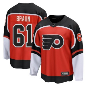 Justin Braun Youth Fanatics Branded Philadelphia Flyers Breakaway Orange 2020/21 Special Edition Jersey