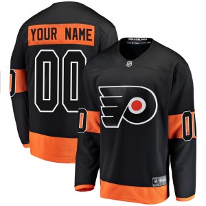 Custom Youth Fanatics Branded Philadelphia Flyers Breakaway Black Custom Alternate Jersey