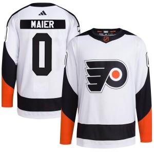 Nolan Maier Youth Adidas Philadelphia Flyers Authentic White Reverse Retro 2.0 Jersey