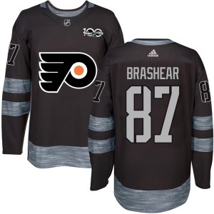 Donald Brashear Men's Philadelphia Flyers Authentic Black 1917-2017 100th Anniversary Jersey