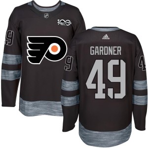 Rhett Gardner Men's Philadelphia Flyers Authentic Black 1917-2017 100th Anniversary Jersey