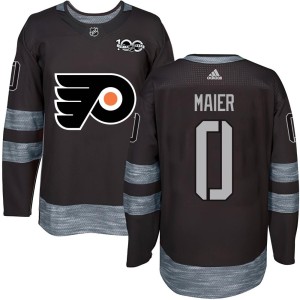 Nolan Maier Men's Philadelphia Flyers Authentic Black 1917-2017 100th Anniversary Jersey
