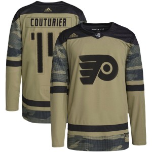 Sean Couturier Men's Adidas Philadelphia Flyers Authentic Camo Military Appreciation Practice Jersey