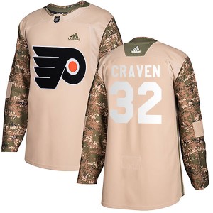 Murray Craven Men's Adidas Philadelphia Flyers Authentic Camo Veterans Day Practice Jersey
