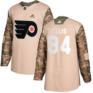 Ryan Ellis Men's Adidas Philadelphia Flyers Authentic Camo Veterans Day Practice Jersey
