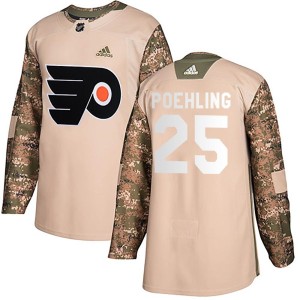 Ryan Poehling Men's Adidas Philadelphia Flyers Authentic Camo Veterans Day Practice Jersey