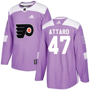 Ronnie Attard Men's Adidas Philadelphia Flyers Authentic Purple Fights Cancer Practice Jersey