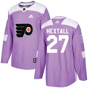 Ron Hextall Men's Adidas Philadelphia Flyers Authentic Purple Fights Cancer Practice Jersey