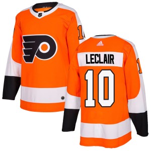 John Leclair Youth Adidas Philadelphia Flyers Authentic Orange Home Jersey