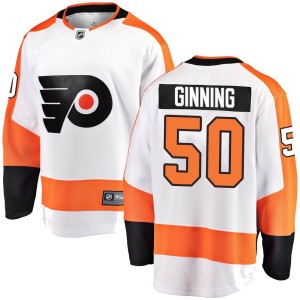 Adam Ginning Youth Fanatics Branded Philadelphia Flyers Breakaway White Away Jersey