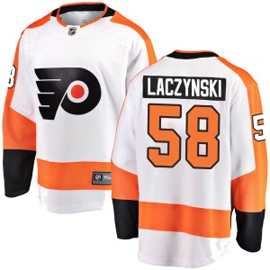 Tanner Laczynski Men's Fanatics Branded Philadelphia Flyers Breakaway White Away Jersey