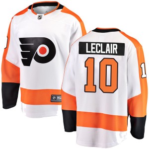 John Leclair Men's Fanatics Branded Philadelphia Flyers Breakaway White Away Jersey