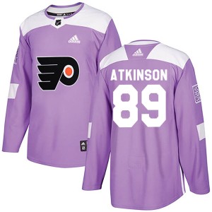 Cam Atkinson Youth Adidas Philadelphia Flyers Authentic Purple Fights Cancer Practice Jersey