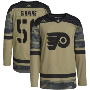 Adam Ginning Youth Adidas Philadelphia Flyers Authentic Camo Military Appreciation Practice Jersey