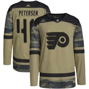 Cal Petersen Youth Adidas Philadelphia Flyers Authentic Camo Military Appreciation Practice Jersey