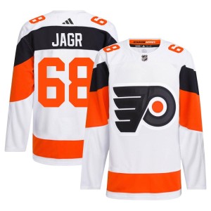 Jaromir Jagr Men's Adidas Philadelphia Flyers Authentic White 2024 Stadium Series Primegreen Jersey