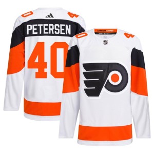 Cal Petersen Men's Adidas Philadelphia Flyers Authentic White 2024 Stadium Series Primegreen Jersey