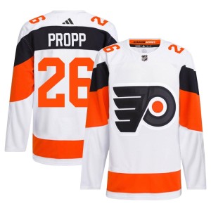 Brian Propp Men's Adidas Philadelphia Flyers Authentic White 2024 Stadium Series Primegreen Jersey