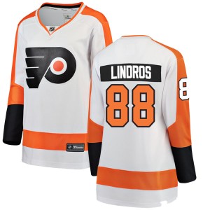 Eric Lindros Women's Fanatics Branded Philadelphia Flyers Breakaway White Away Jersey